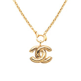 シャネル マトラッセ ココマーク ネックレス ゴールド メッキ レディース CHANEL 【中古】